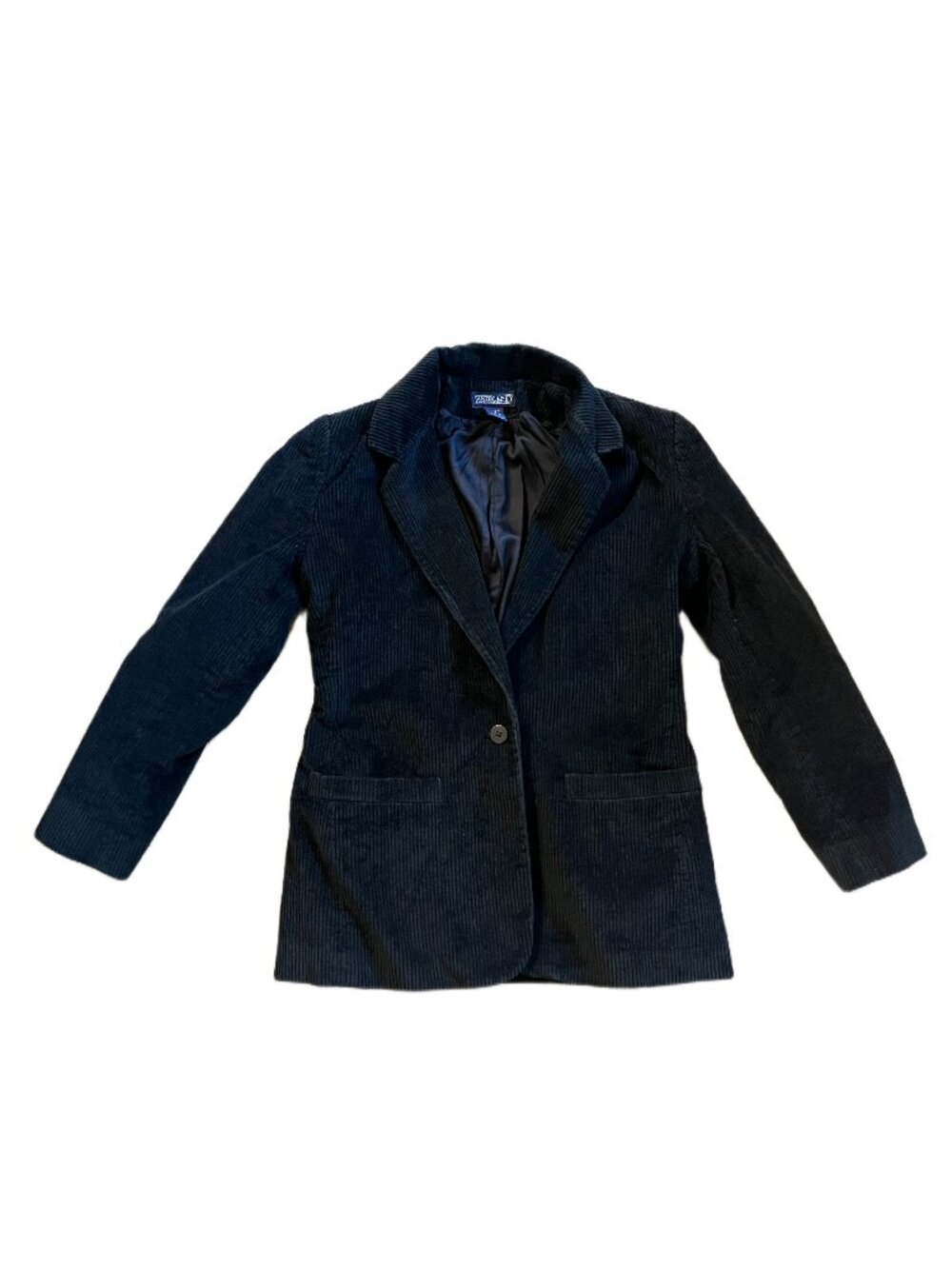 Lands’ End Black Corduroy Blazer Jacket - Size Petite 4